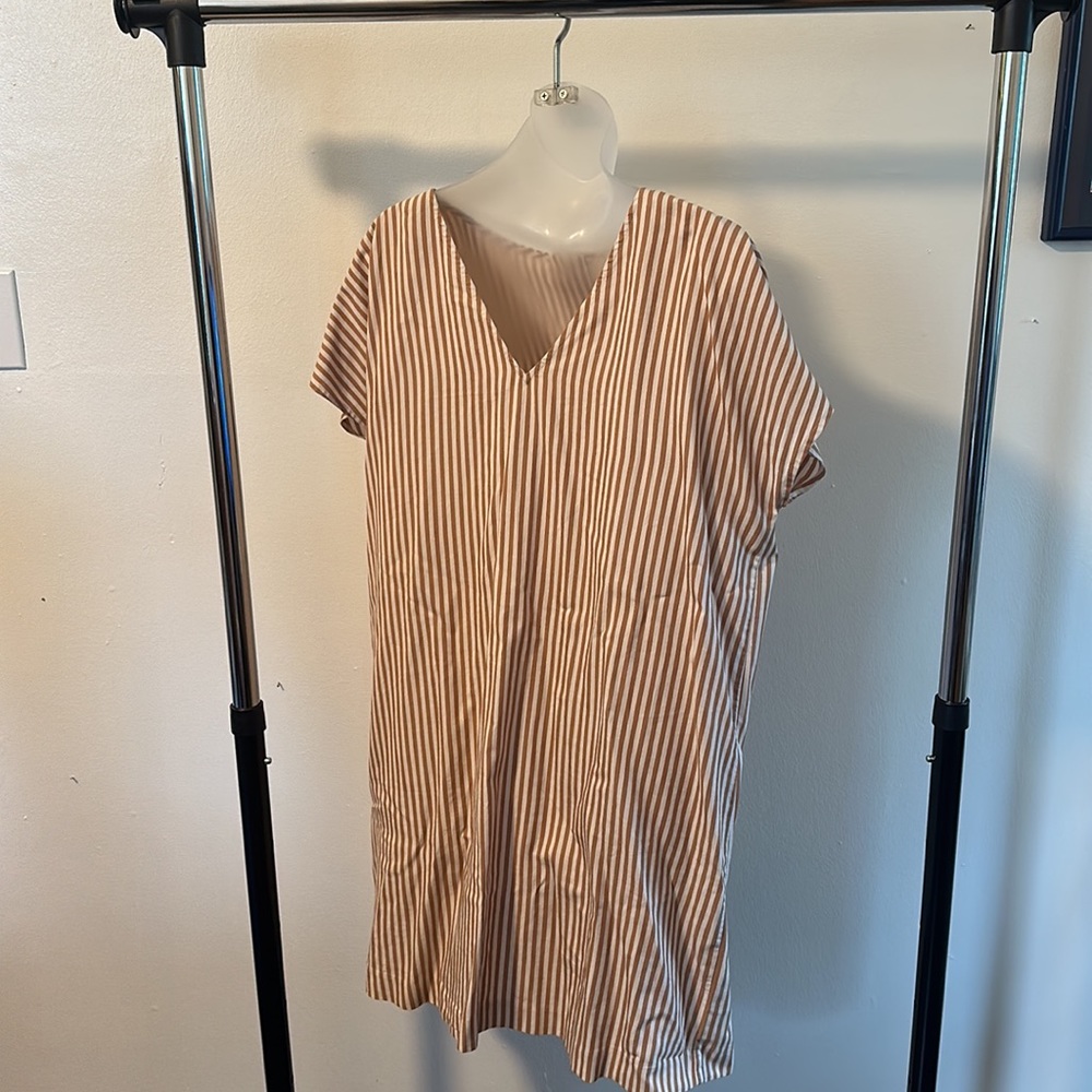 Madewell Button-Back Dress Earthen Clay XL